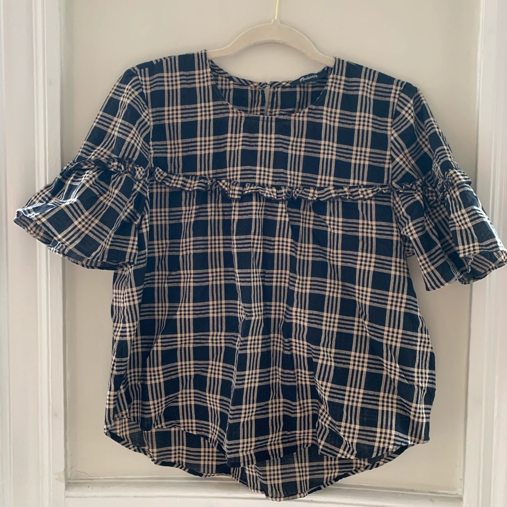 Madewell gingham blouse